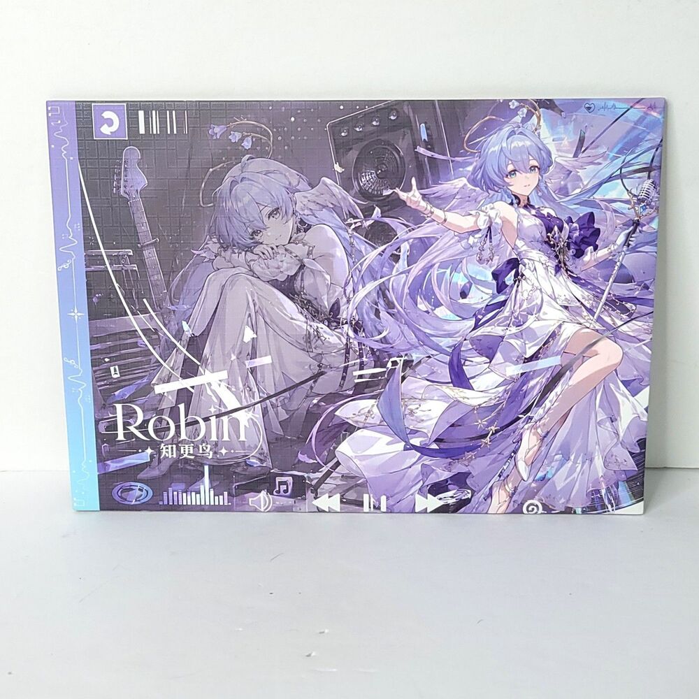 Robin Music Guitar Waifu Card Anime Girl Wall Art Oversized Board A5